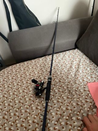 Caña de pesca y carrete daiwa y sienna