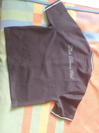 Camiseta Bershka botones Marrón 