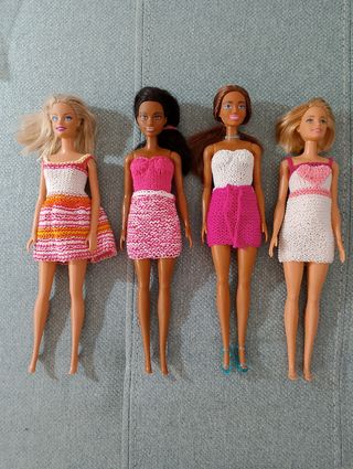 Ropa para Barbie - Vestidos tejidos
