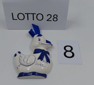 Decorazione Paperella Ceramica Blu