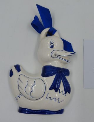 Decorazione Paperella Ceramica Blu