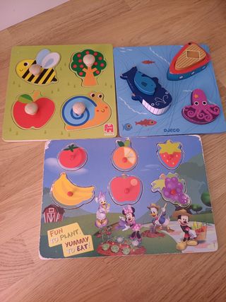 Puzzles Infantiles de Madera (3 Piezas)