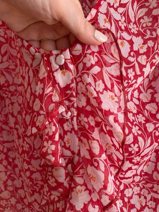 Blusa Zara Coral Estampada