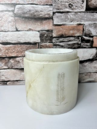 Bote de Alabastro para Tabaco Vintage