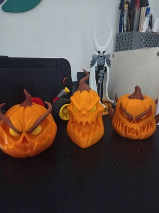 3 Abóboras Decoração Halloween