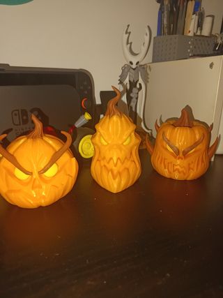 3 Abóboras Decoração Halloween