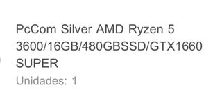 PcCom Ryzen 5 3600/16GB/480GBSSD/GTX1660 Super 