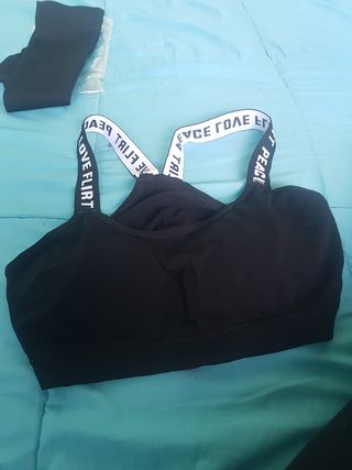 Top sujetador deportivo negro