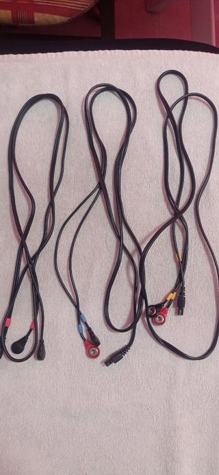 3 Cables para Electroestimulador Compex
