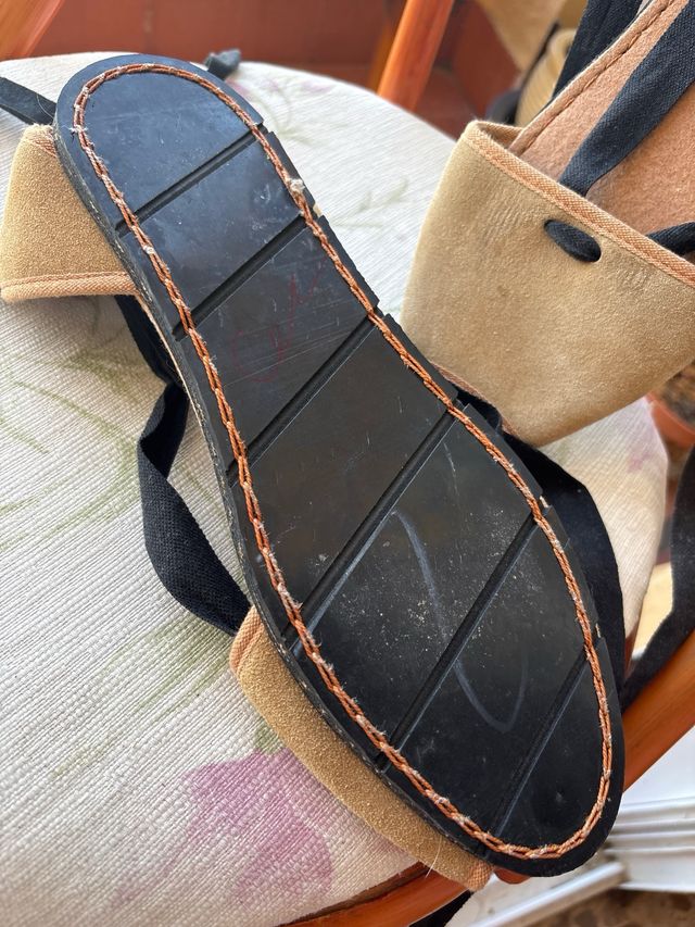 Espardeñas de piel para hombre