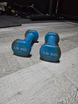 2 Mancuernas Goma 1.5 Kg Cada Una