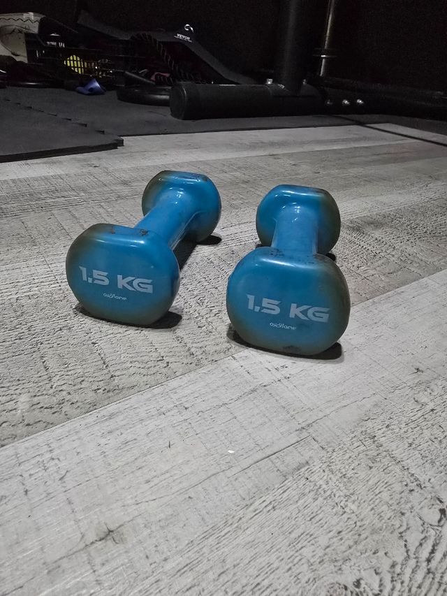 2 Mancuernas Goma 1.5 Kg Cada Una