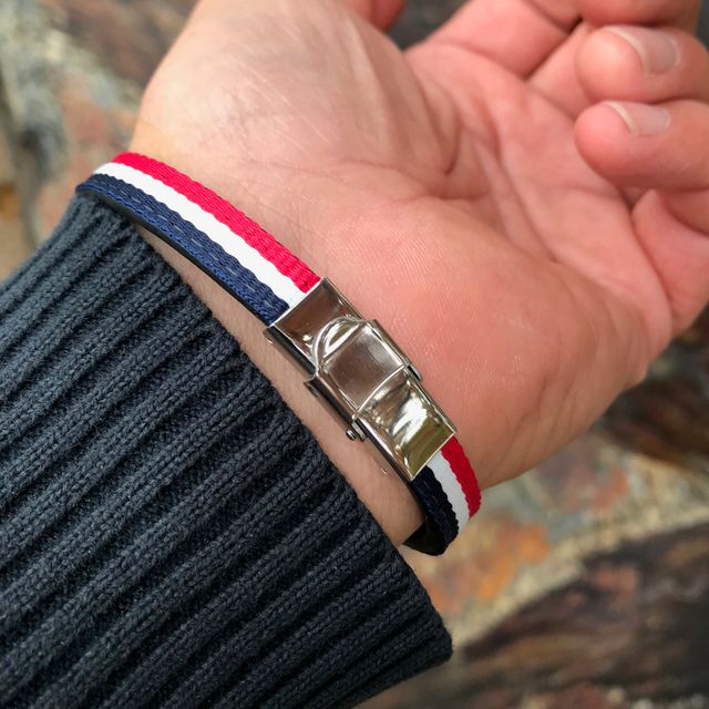 Pulsera ancla cuero y cordón acero inoxidable