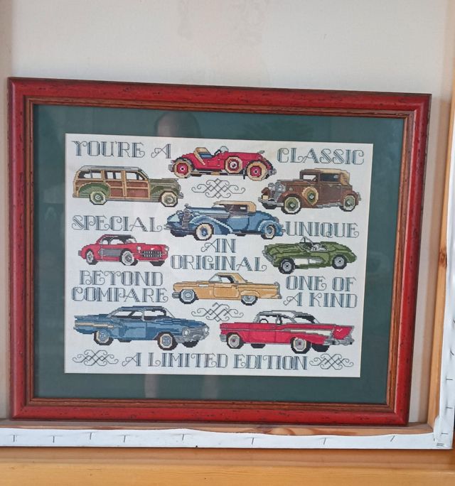 Cuadro punto de cruz medidas 68de ancho por 58 a