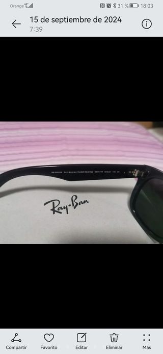 Gafas de sol Ray-Ban negras