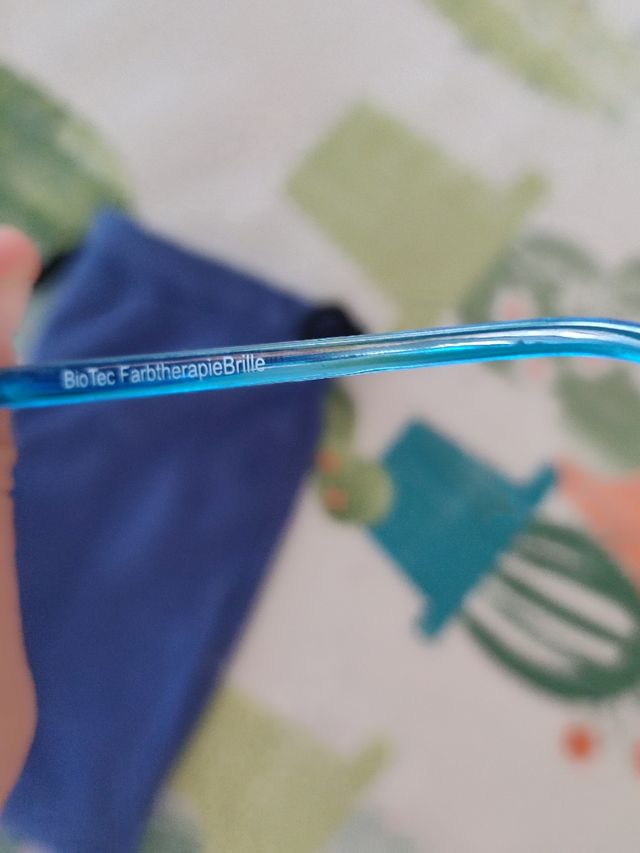 Gafas terapia de color azul 