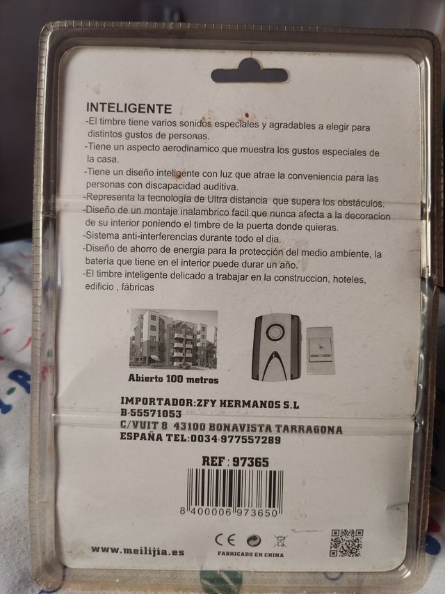 Timbre de puerta inalámbrico