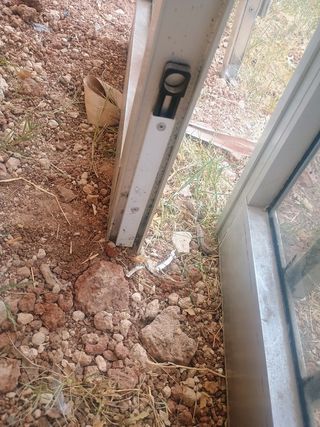 Puerta doble de aluminio con cristal