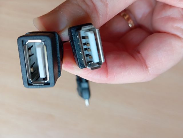 LOTE 2 CABLES USB HEMBRA - MICROUSB