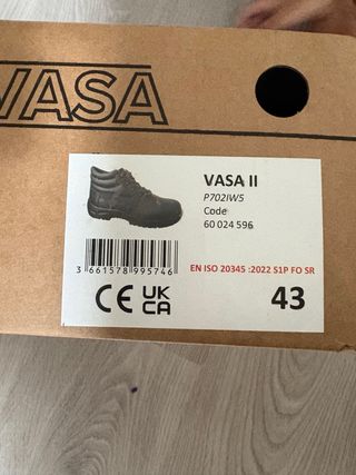 Zapatos de seguridad VASA II Talla 43