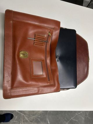 Maletín de piel para portátil y documentos