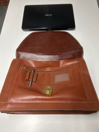 Maletín de piel para portátil y documentos
