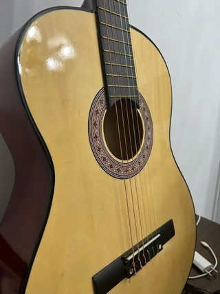 Guitarra española con funda