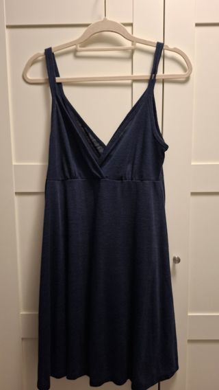 Vestido azul Lefties Talla L escote