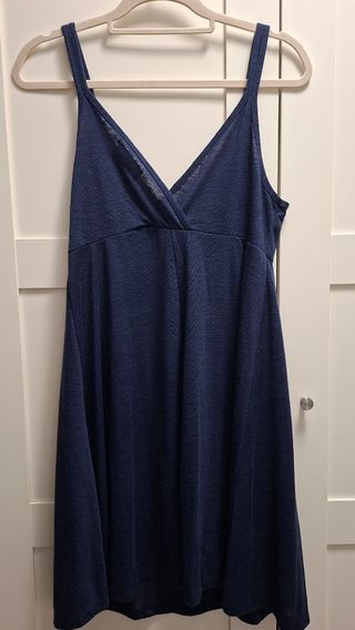 Vestido azul Lefties Talla L escote