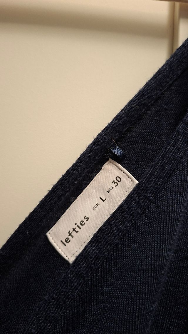 Vestido azul Lefties Talla L escote