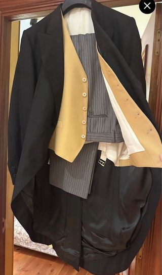Traje de Chaqué Completo Negro