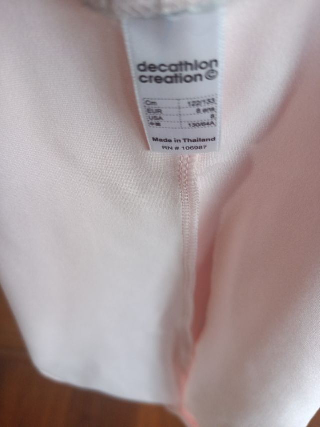 Body gimnasia niña rosa 5/6 años