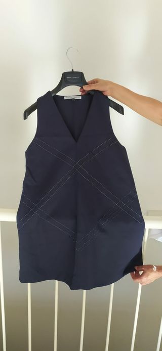 Vestido Adolfo Domínguez Azul Estilo 90s