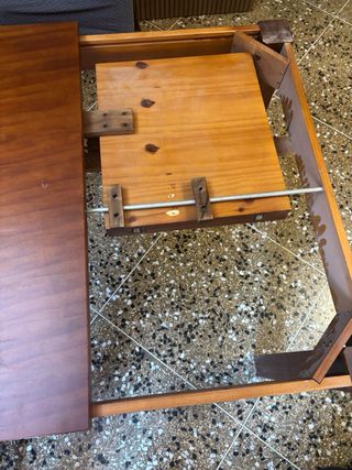 Mesa comedor madera extensible rústica
