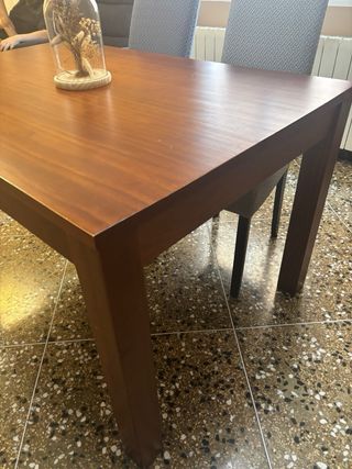 Mesa comedor madera extensible rústica

