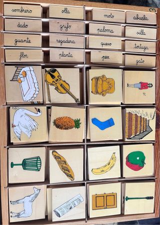 Juego Lectoescritura Infantil Madera