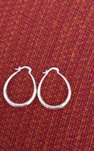 Pendientes Aro Ovalado Plata 925