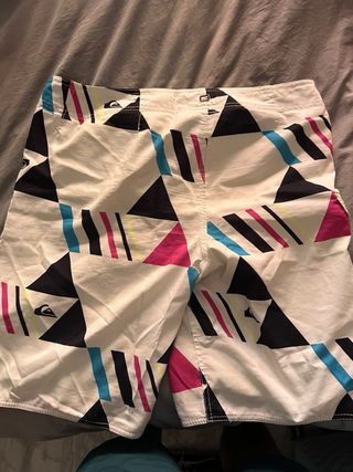 Bañador Quiksilver Blanco Geométrico