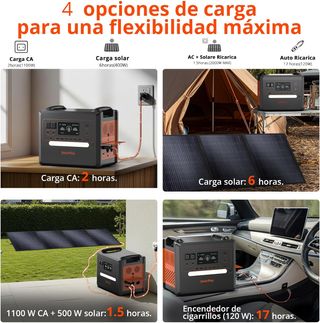 Estación Energía Solar Portátil 2500W 2300Wh