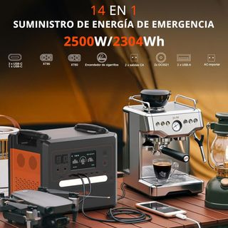 Estación Energía Solar Portátil 2500W 2300Wh