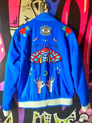 M Chaqueta Adidas Originals Azul con Estampados