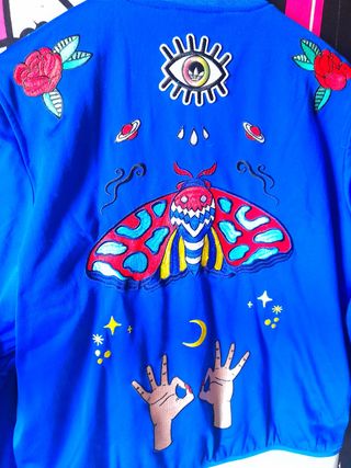 M Chaqueta Adidas Originals Azul con Estampados