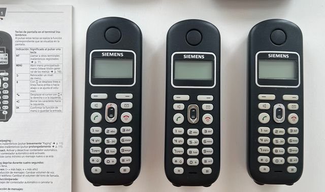 Teléfonos Siemens inalambricos. Gigaset-3 unidades