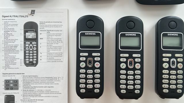 Teléfonos Siemens inalambricos. Gigaset-3 unidades