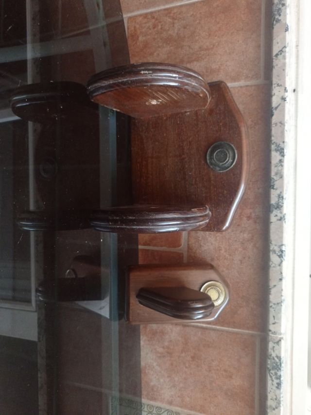 Juego Accesorios Baño Madera Marrón