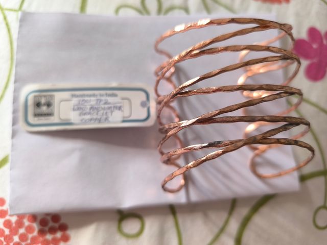 Brazalete de Cobre Hecho a Mano en India