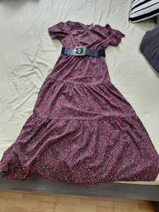 Vestido largo estampado floral