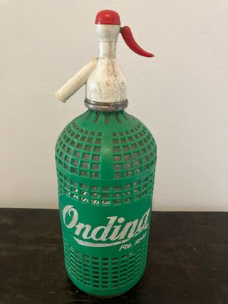 Botella Sifón Ondina Vintage Verde