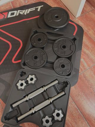 Kit Mancuernas Domyos 20 kg + 2x5 kg