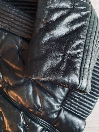 Giubbotto Versace Pelle Nera Taglia M